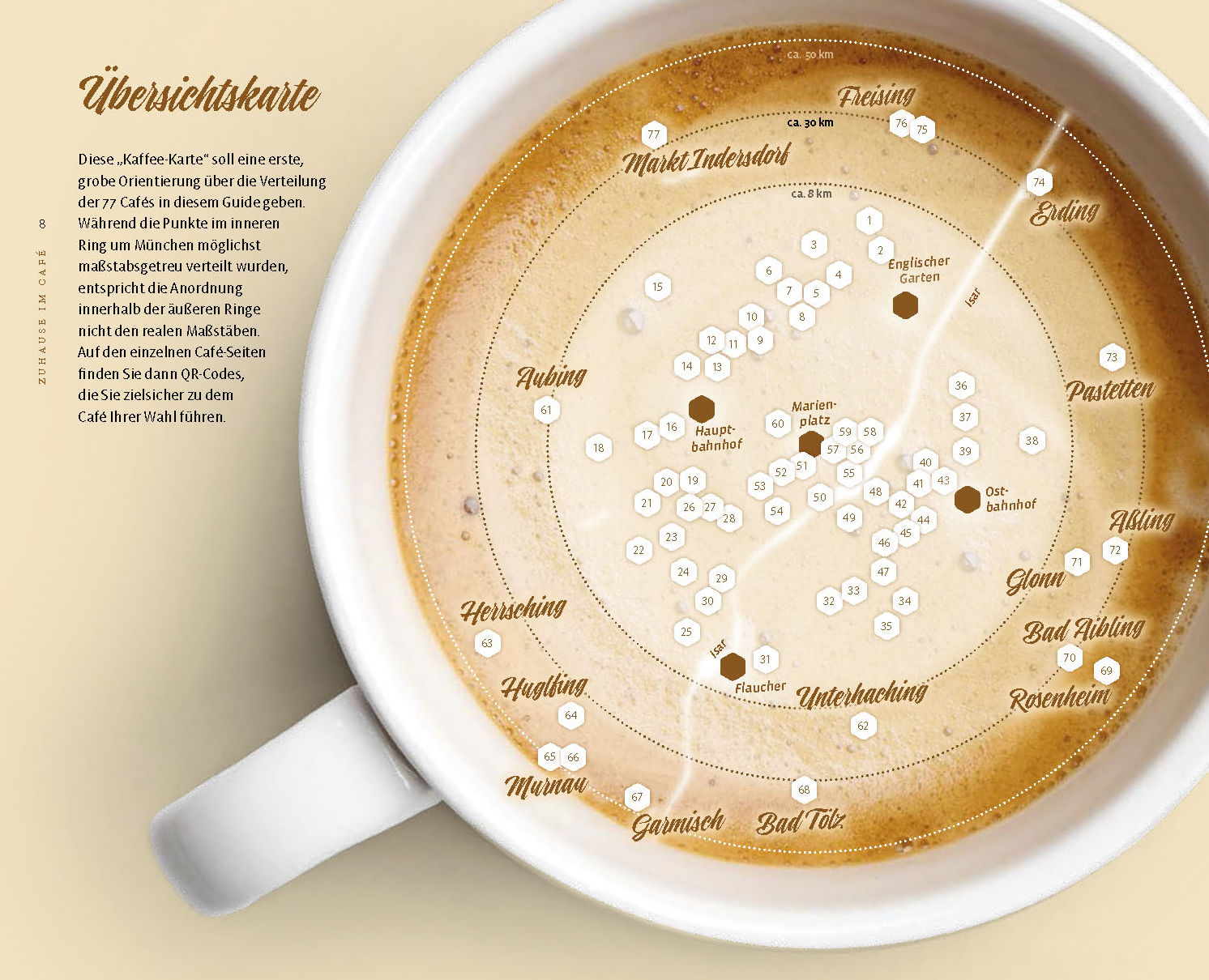 Leseprobe von 'Zuhause im Café - der Guide' Seite 8 und 9